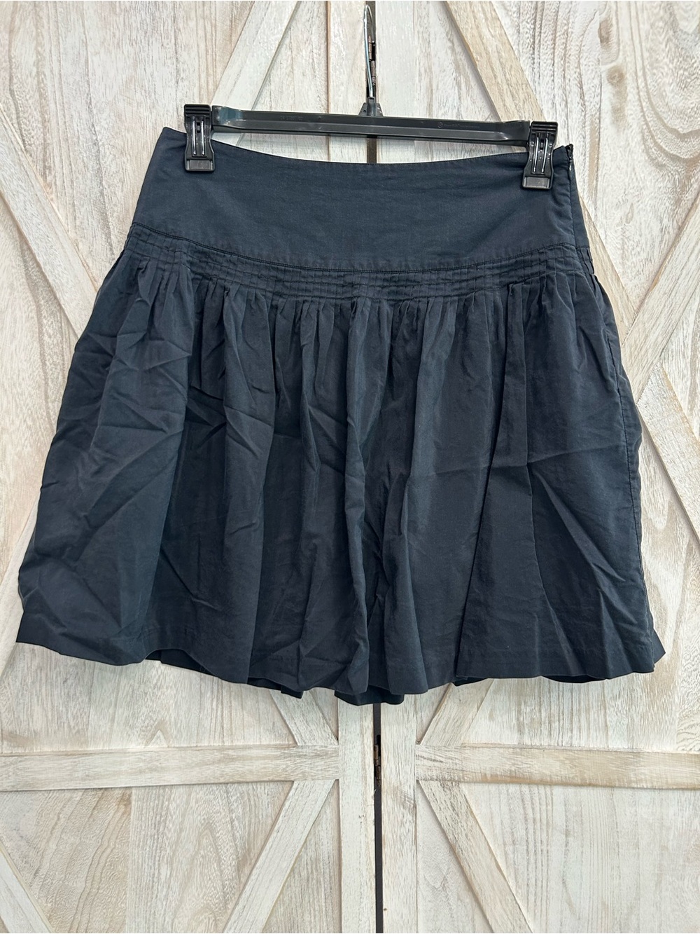 GAP Black Circle Skater A-Line Silk Blend Skirt